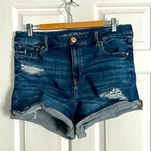 American Eagle size 16 next level stretch curvy midi jean shorts